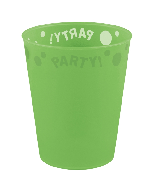 Vaso Plastico Reutilizable 250ml Fluor Verde