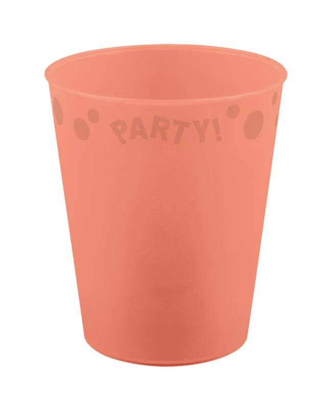 Vaso Plastico Reutilizable 250ml Salmon Pastel
