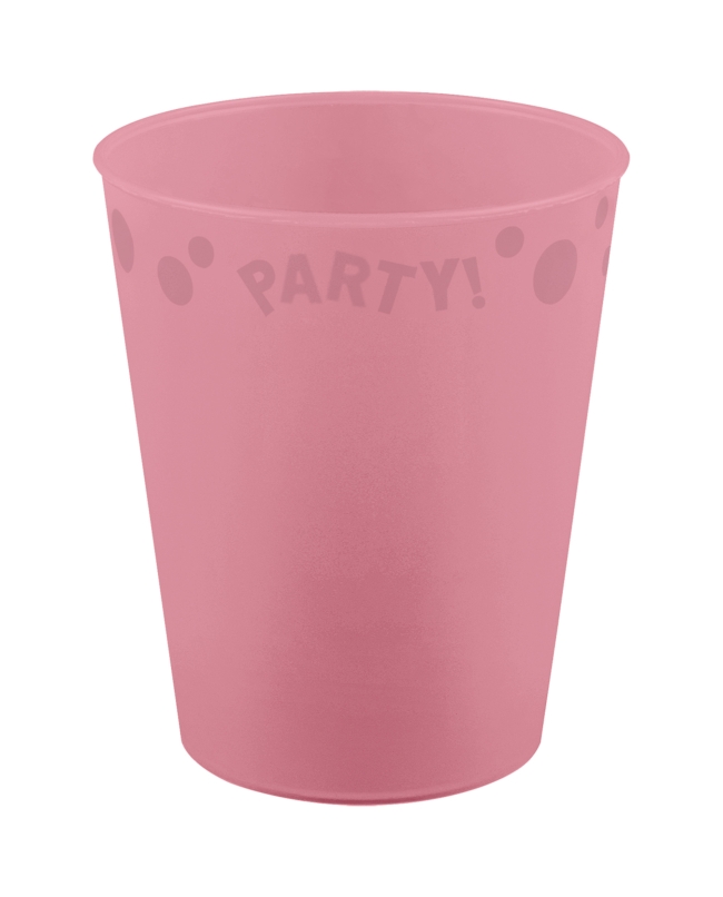 Vaso Plastico Reutilizable 250ml Rosa Pastel