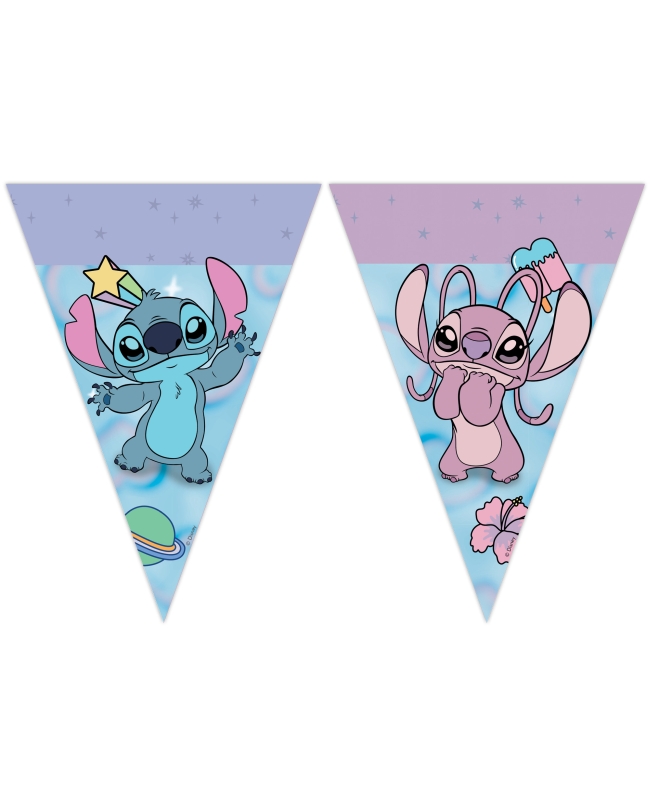 Banderin Papel Angel Y Stitch Fsc