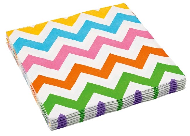 Servilleta 33cm X 33cm Chevron Multicolor