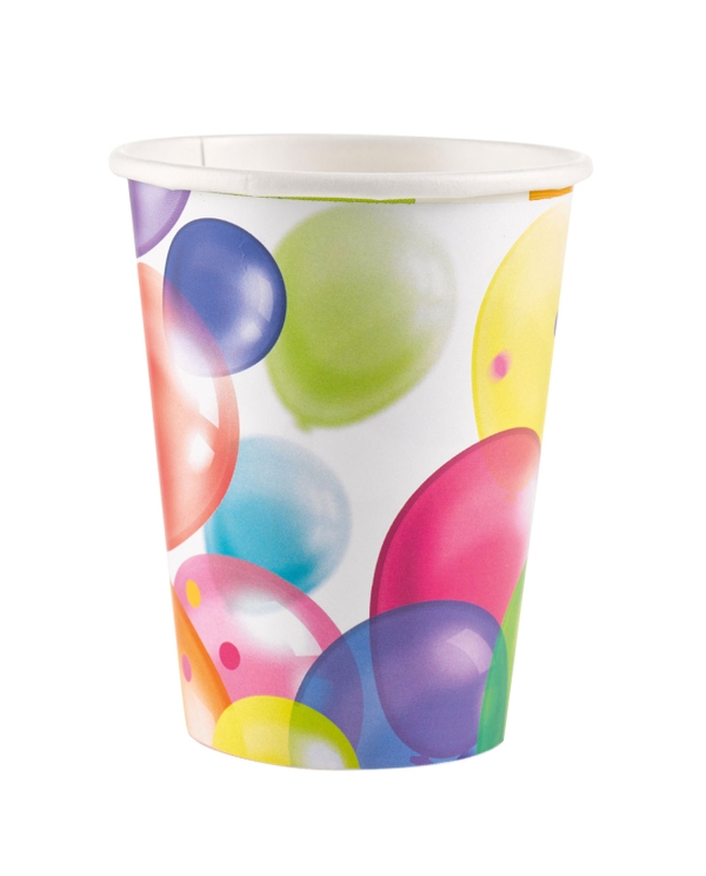 Vasos 250ml Papel Globos