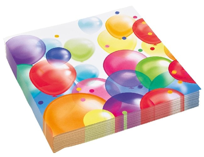 Servilletas Globos 33X33cm 