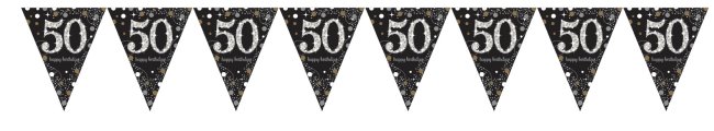 Guirnalda prismática Celebración Sparkling de 50 años en aluminio - 4m