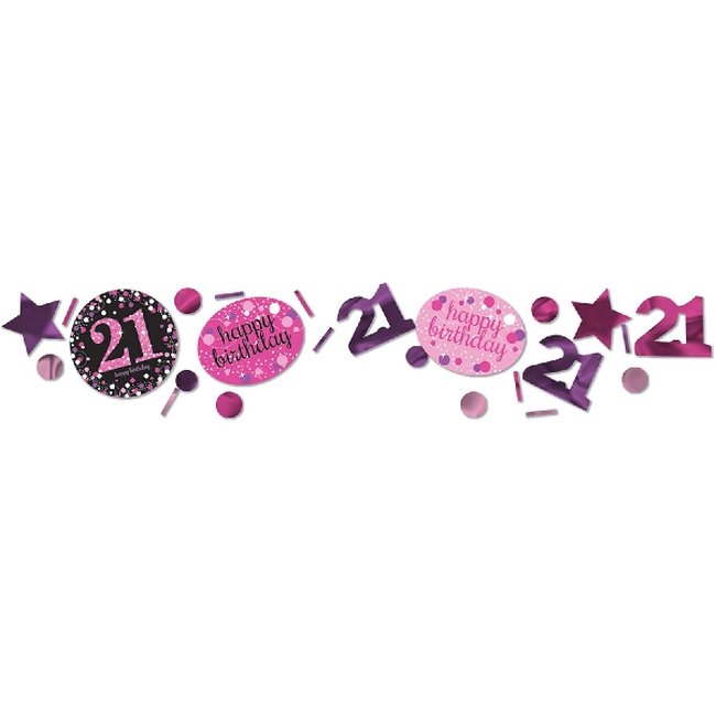 Confeti CelebraciÃ³n Rosa Edad 21 - 34g