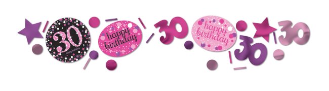 Confeti Celebración Rosa Edad 30 - 34g