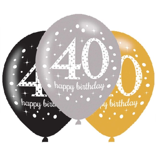 Globos de Cumpleaños Mix Dorado centelleante - Látex 11''