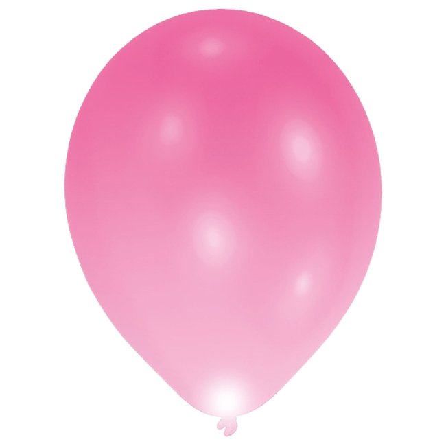 Globos de Látex LED Rosa - 28cm