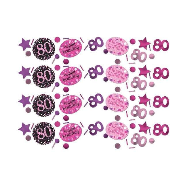 Confeti Papel Picado CelebraciÃ³n Rosa Edad 80 - 34g