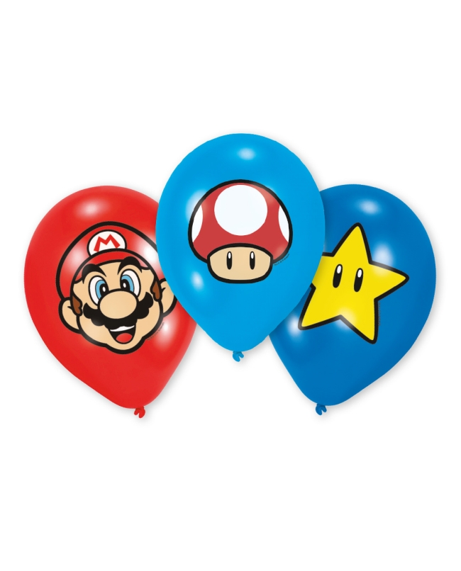 Globos Latex 27,5cm Super Mario Bros