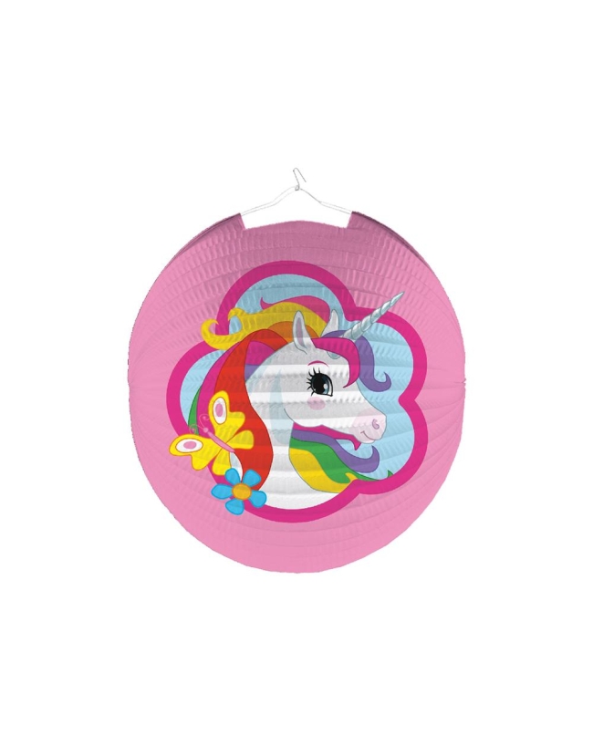 Farolillo Papel Circul. Unicornio 25 cm 
