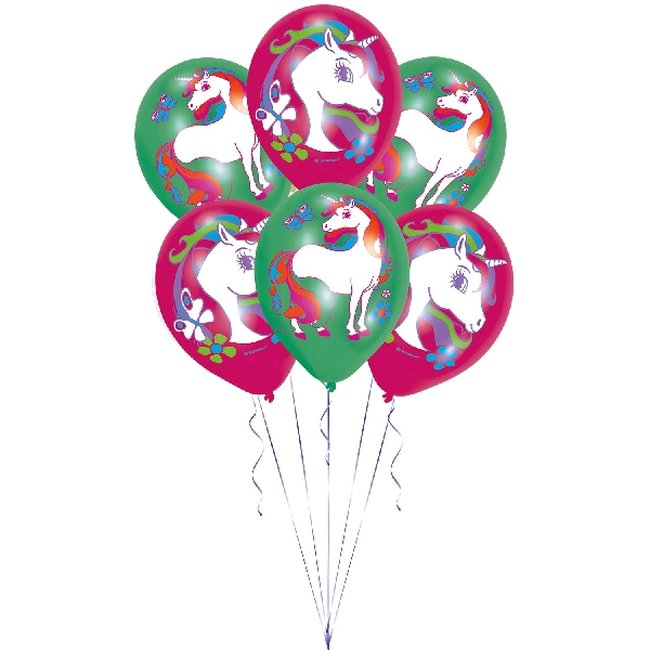 Globos Unicorn 4 Colour Latex Balloons 11''/27cm 