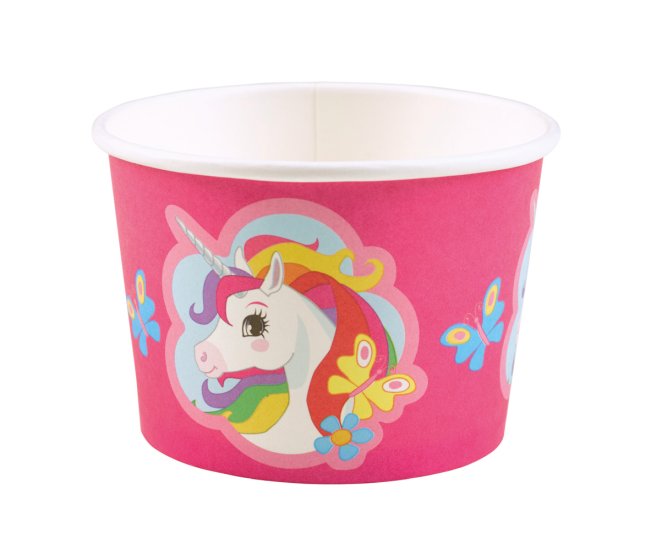 Tarrina Unicorn Paper Treat/Ice Cream Cups 251ml 