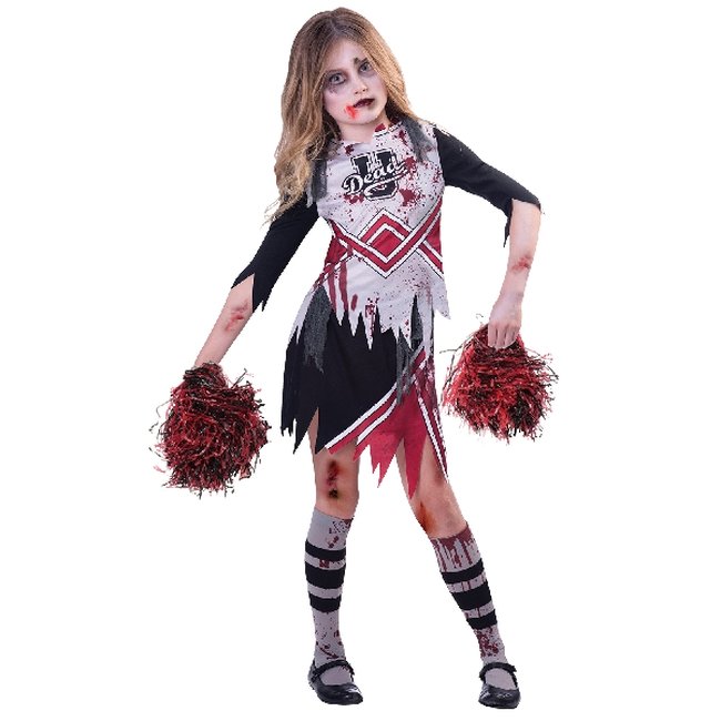 Disfraz Infantil Zombie Cheerleader - Talla 5-6 Años