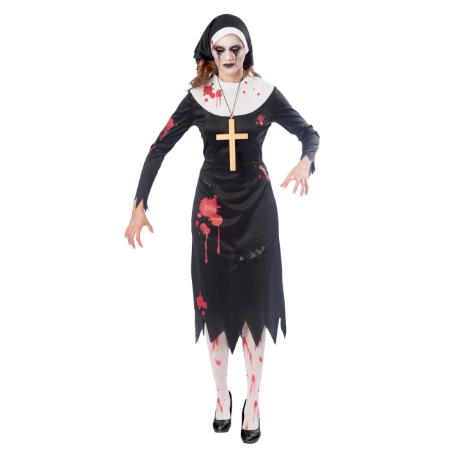 Disfraz Adulto Zombie Nun - Talla 8-10