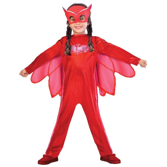 Disfraz Pj Masks Owlette Roja Talla 2-3 Años ***OFERTA DTO NO ACUMULABLE