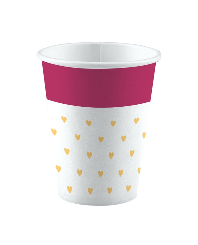 Vasos 250ml Papel Everyday Love: Corazones