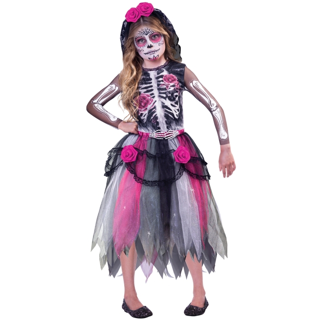 Disfraz Infantil Day Of The Dead - Talla 8-10 AÃ±os