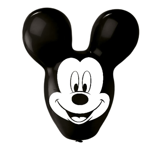 Globos Mickey Mouse Giant Ears Balloons 4 Sided Print 22''/55.8cm 