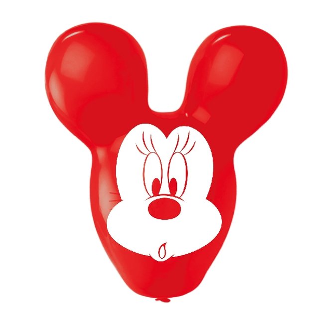 Globos Minnie Mouse Giant Ears Balloons 4 Sided Print 22''/55.8cm 