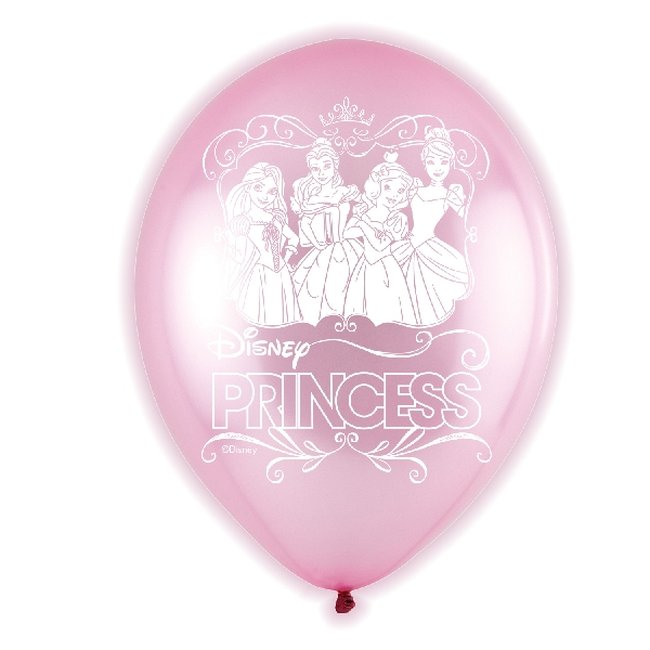 Globos Disney Princess LED Assorted Colour Latex Balloons 11''/27cm 