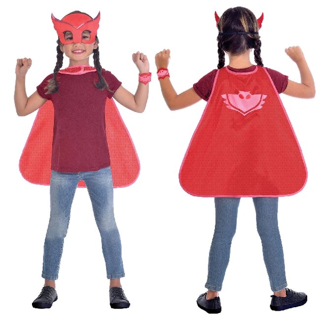 Capa Pk Masks Owlette Cape Set - T.4-8 Años