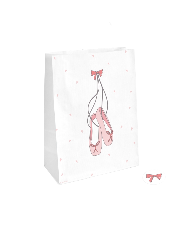 Bolsas Papel Con Pegatinas Little Dancer 14.7X21cm