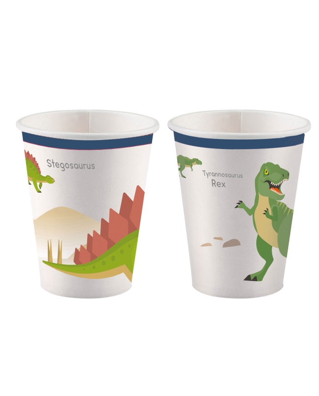 Vasos Papel 250ml Dinosaurio Feliz