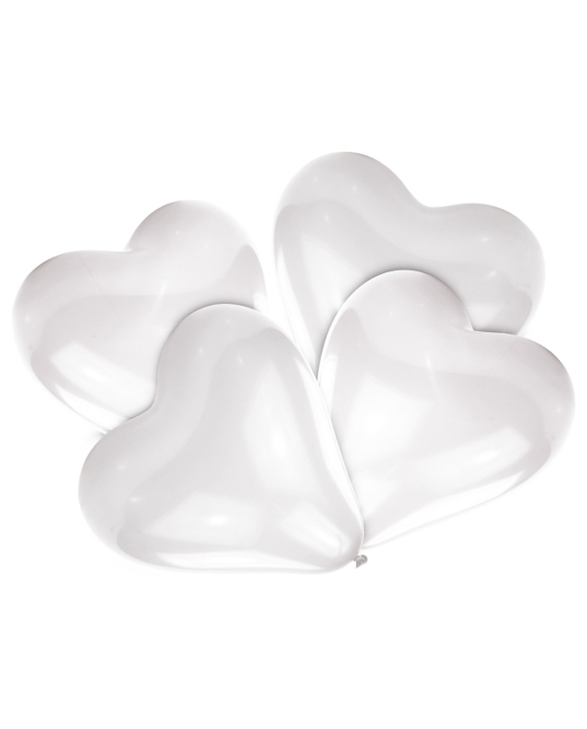 Globos Latex Forma Corazon Blanco 30,4cm