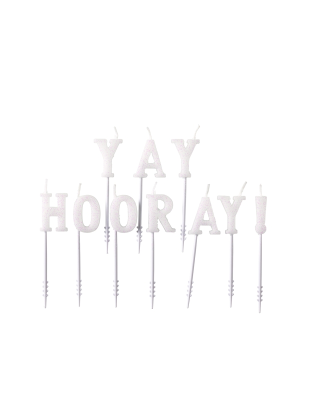 Velas Letras Yay Hooray 7.5cm