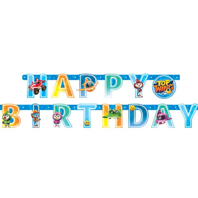 Banderin Letras Top Wing H. Bday 1.8M X 12cm ***OFERTA DTO NO ACUMULABLE