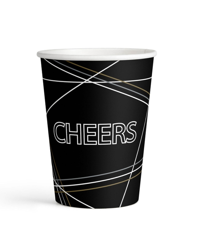 Vasos 250ml Papel Elegant Wishes: Cheers