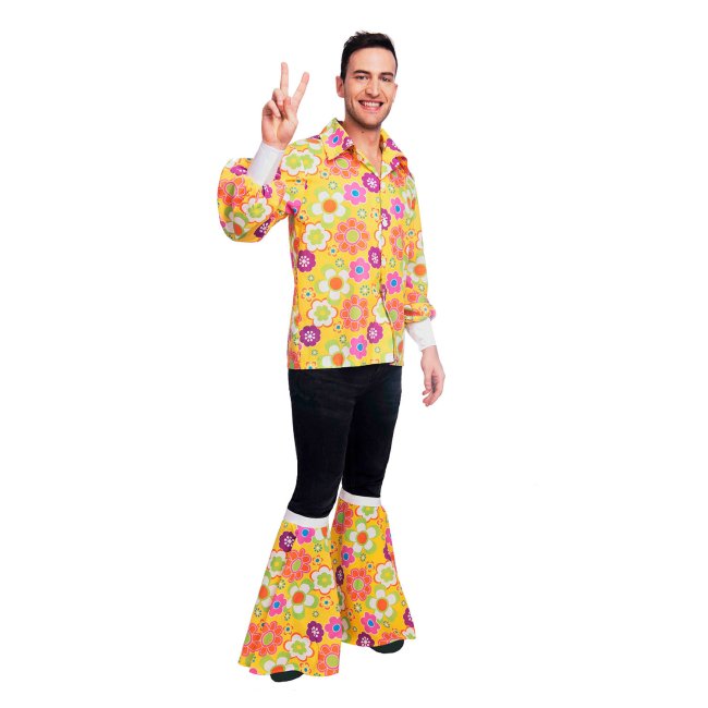 Disfraz Adulto 60 S Flower Power Shirt Talla Standard