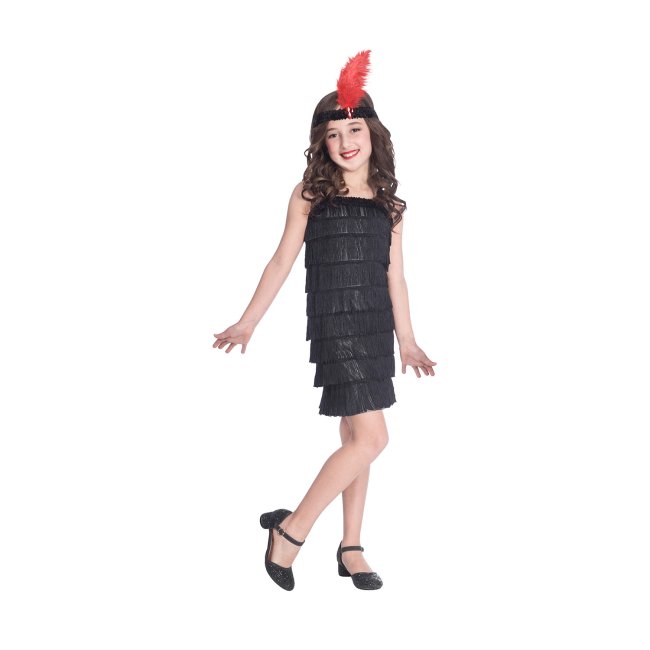 Disfraz Infantil Black Flapper Dress 10-12 AÃ±os