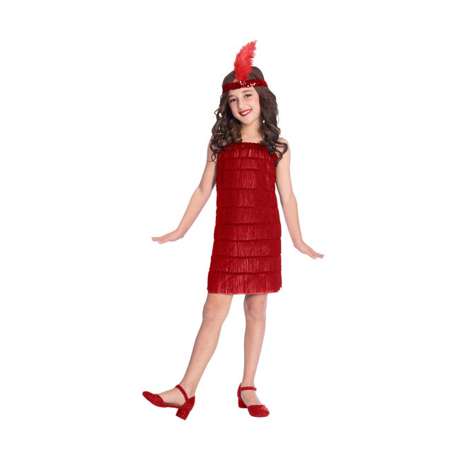Disfraz Infantil Red Flapper Dress 6-8 AÃ±os