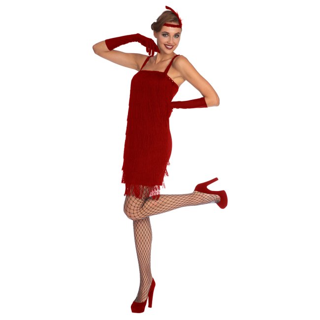 Disfraz Adulto Red Flapper Dress Talla 8-10