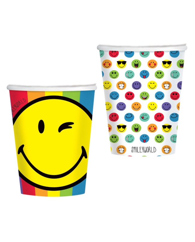 Vasos 250ml Papel Smiley World