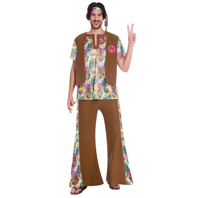 Disfraz Adulto 60S Psychedelic Hippy Man Talla Unica