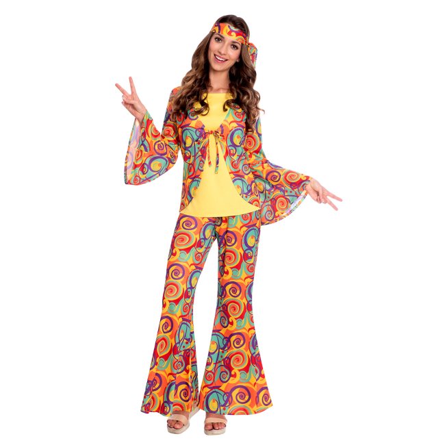 Disfraz Adulto Hippy Woman Talla S 8-10