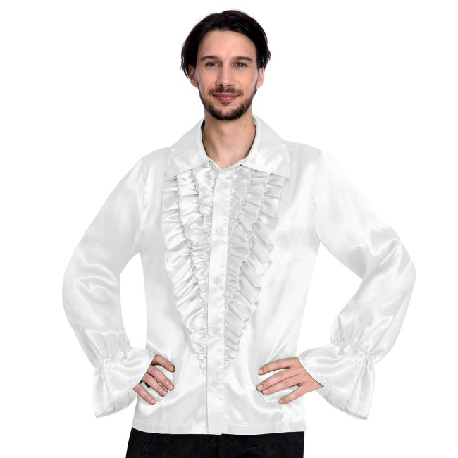 Disfraz Adulto Camisa Saten White Talla Unica