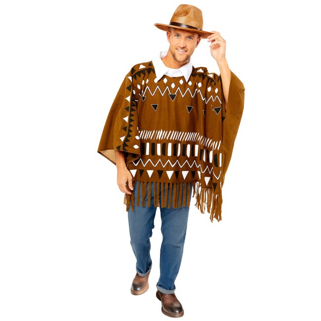 Disfraz Adulto Western Poncho Talla Unica