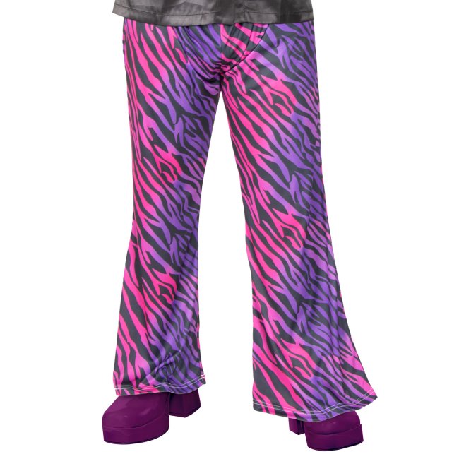 Disfraz Adulto Disco Fever Zebra Flares Talla M/L