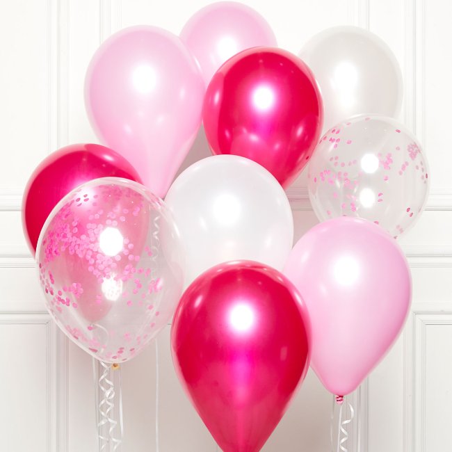 Globos Latex 27,5cm Kit Bouquet Rosa