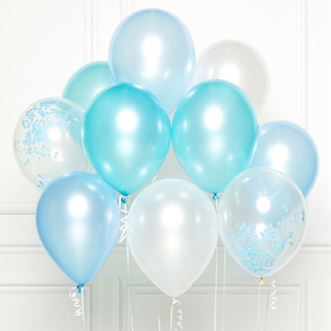 Globos Latex 27,5cm Kit Bouquet Azul