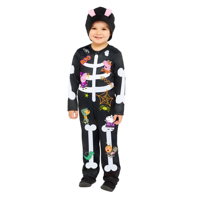 Disfraz Inf: Peppa Pig Esqueleto T.2-3 Años