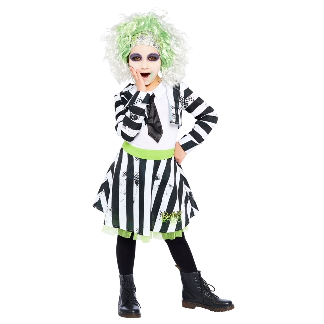 Disfraz Inf. W.B.: Beetlejuice Niña T.8-10 Años