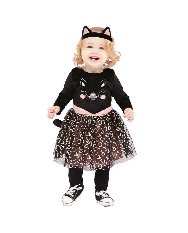 Disfraz Bebe Vestido Gato Talla 2-3 Años