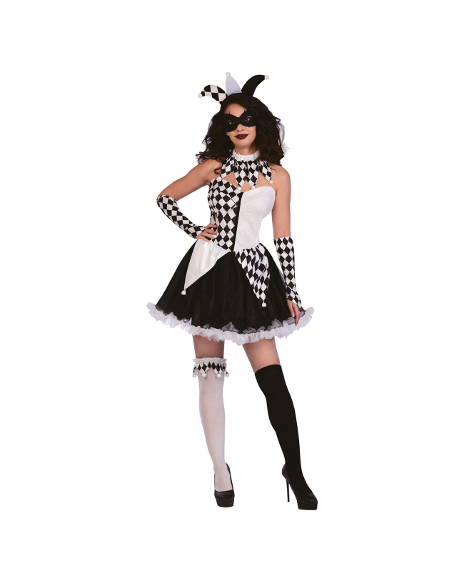 Disfraz Dama Arlequina Talla M/L