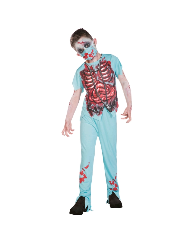 Disfraz Infantil Cirujano Zombie Talla 12-14 Años