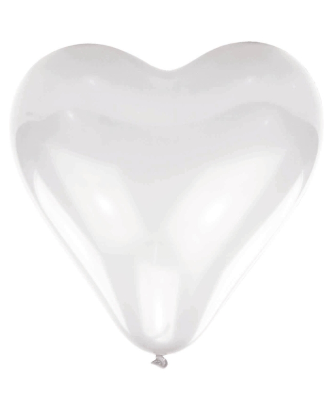 Globos Latex Forma Corazon Blanco 40,6cm